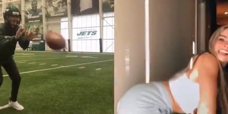 The New York Jets deleted a TikTok video where they made it look like a football flew out of a teenager’s butt