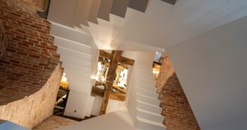 MX13 adds minimalistic staircase to medieval church tower in the netherlands
