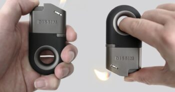 Dissim lighter flips the flame for easy upright and inverted lighting