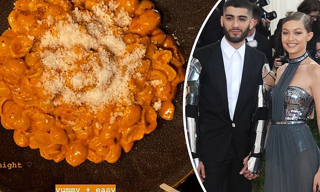 Gigi Hadid conjures up a vodka-free pasta dish amid news she is expecting a baby girl