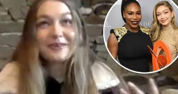 Gigi Hadid reveals she hurt her arm while practicing for virtual tennis match with Serena Williams