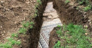 Archaeologists discover pristine ancient Roman mosaic floor buried under piles of vines