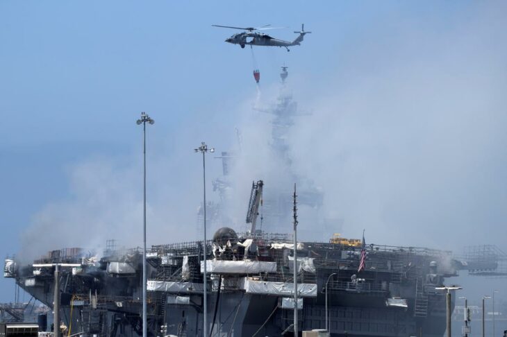 Firefighters put out flames aboard U.S. Navy ship in San Diego; vessel’s future unknown – Reuters