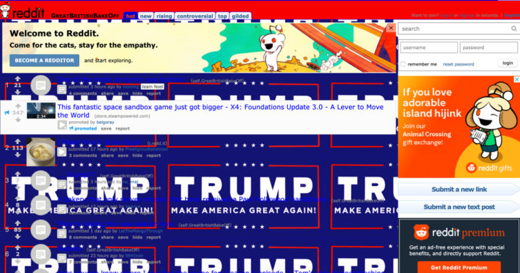Popular subreddits ‘vandalized’ with pro-Trump imagery