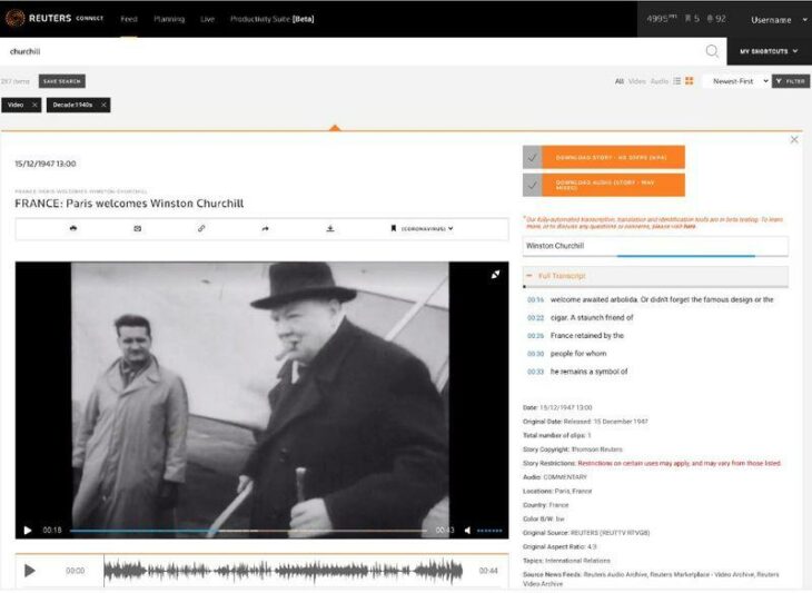 Reuters applies AI technology to 100 years of archive video to enable faster discovery, supported by Google DNI – Reuters.com